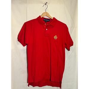 Men's Ralph Lauren Red Polo Shirt w/ Ralph Lauren Crest Logo, Size: Large